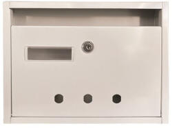 Gomboss/Perfekto Lépcsőházi Postaláda (Rio) 350Mm X 270Mm X 60Mm Lefele Nyíló Névjegy Fehér (65-P00023-64-CS)