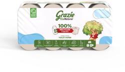 Lucart GRAZIE NATURAL háztartási toalettpapír 3 rétegű, 8 tekercses - klin