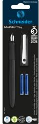 Schneider Stilou SCHNEIDER Wavy + 2 rezerve cerneala/blister, negru