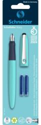 Schneider Stilou SCHNEIDER Wavy + 2 rezerve cerneala/blister, turcoaz