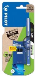 Pilot Rollertoll 0, 5mm, kupakos tűhegyű V5 HI-Tecpoint BT + 3 db betét Pilot, írásszín kék (BXC-V5-L+S3-BT) - irodaitermekek