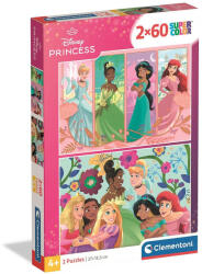 Disney Hercegnők 2x60 db-os puzzle Clementoni