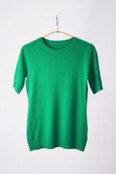  Top Slim Fit Soft cu Mâneci Scurte și Guler Rotund - Alb (QF5017.0)