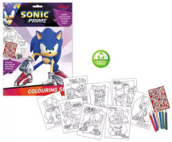 Sega Sonic a sündisznó Prime színező + matrica szett Nr2