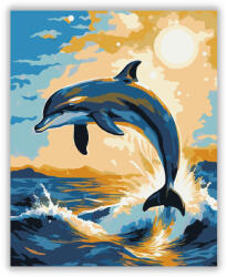  Napfényben Ugró Delfin - számfestő készlet