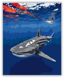  Fenséges Óriáscápa a Mélységben - számfestő készlet