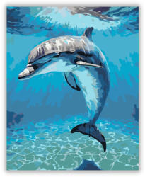  Békés Delfin a Mélykék Óceánban - számfestő készlet