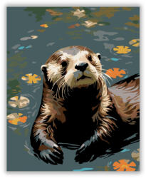  Vidám Tengeri Vidra a Hínáros Tóban - számfestő készlet