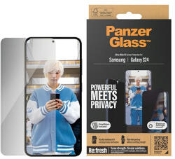 Panzer Privacy Ultra-Wide Fit Samsung Galaxy S24 adatvédelmi képernyővédelem applikátorral