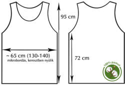 Férfi atléta trikó (fehér, fekete, szürke; méret: 7XL)