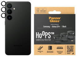 Panzer lencsevédő üvegfólia Hoops Camera Samsung Galaxy S24 Plus 5D teljes kijelzős kameravédő