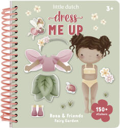 Little Dutch Carte cu activitati pentru copii - Dress me Up - Rosa & Friends - Fairy Garden - Little Dutch