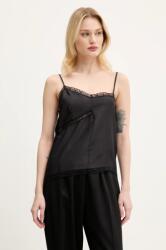 MM6 Maison Margiela selyemblúz fekete, női, sima, S52NC0344. M35244 - fekete M