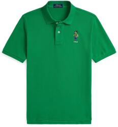 Ralph Lauren gyerek pamut póló zöld, sima, 323952585001 - zöld 150-161