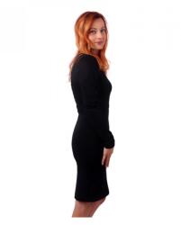 Jozanek_Feed Rochie de alăptare Elena, cu mânecă lungă, neagră XS/S (ELEN-DR-CER-XSS)