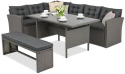 Garden Point Latina Garden Point antracit színű technorattan kerti bútorok (GAP408)