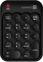 Connect It CKB0071Bk Numerikus Billentyűzet - 18 Gomb, Vezeték Nélküli RF, Fekete
