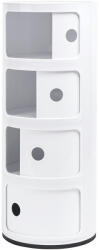  King Home Combi 4 Tárolószekrény ABS Fehér Csúszóajtós (KHM-BB-02B-WHITE)