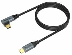 Akasa - Derékszögű USB-C töltőkábel - AK-CBUB68-10BK (AK-CBUB68-10BK)