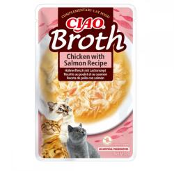 Inaba Foods 12 x Ciao Churu Broth Plic Pentru Pisici cu Pui si Somon, 40 g