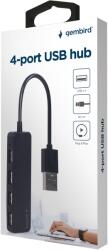 Gembird UHB-U2P4-06 hálózati csatlakozó USB 2.0 Type-A 480 Mbit/s Fekete (UHB-U2P4-06)