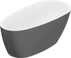 Excellent Olia 2.0 cadă freestanding 160x75 cm ovală alb-bicolor WAEX. OLI2.16WHGRM (WAEXOLI216WHGRM)