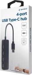 Gembird UHB-CM-U2P4-01 hálózati csatlakozó USB 2.0 Type-C Fekete (UHB-CM-U2P4-01)