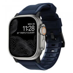 Nomad Rugged Apple Watch Ultra 2/1(49mm) 9/8/7(45mm)/6/SE/5/4(44mm)/3/2/1(42mm) szíj sötéték-fekete (NM01295785)
