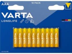 VARTA Longlife AAA alkáli mikro ceruza elem műanyagmentes csomagolás (10db/csomag) (4103101761) (4103101761)