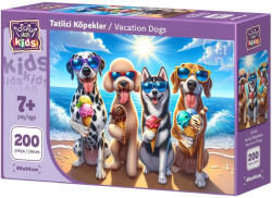 Art Puzzle Детски пъзел Art Puzzle от 200 части - Кучета на ваканция (35538) - ozone