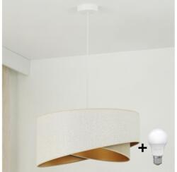 Brilagi Lustră LED pe cablu LYRA 1xE27/15W/230V alb/bej/auriu (BG1738)