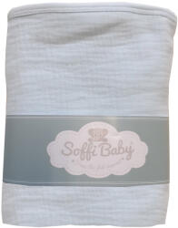 Soffi Baby takaró muszlin dupla világoskék 70x90cm - babamarket