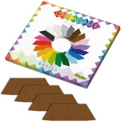 CreativaMente Creagami utántöltő 3D origami készlethez, dohány (CRE857)