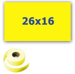 CDRmarket Árcímkék fogók címkézéséhez, téglalap alakú, 26mm x 16mm, 700db, sárga jelzés (ETRL-26x16-yellow2)