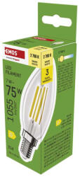 EMOS ZF3D52, LED izzó Filament gyertya / E14 / 7 W (75 W) / 1055 lm / Meleg fehér (ZF3D52)