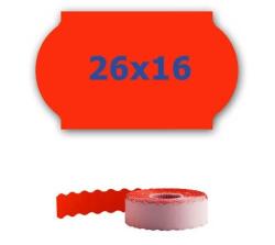 CDRmarket Árcímkék fogók címkézéséhez, 26mm x 16mm, 700db, piros jelzés (ETRL-26x16-red)