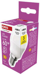 EMOS ZQ1E43, LED izzó Classic Mini Globe / E14 / 6, 5 W (60 W) / 806 lm / Természetes fehér (ZQ1E43)