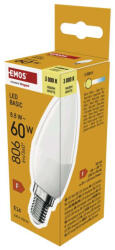 EMOS ZL3F47, LED izzó Basic Candle E14 / 8, 8 W (60 W) / 806 lm / Meleg fehér (ZL3F47)