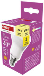 EMOS ZQ7E21, LED izzó Classic R50 / E14 / 4, 2 W (40 W) / 470 lm / Meleg fehér (ZQ7E21)
