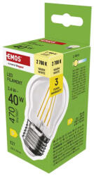 EMOS ZF6D22, LED izzó Filament Mini Globe / E27 / 3, 4 W (40 W) / 470 lm / Meleg fehér (ZF6D22)