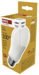 EMOS ZL5F68, LED izzó Basic A60 / E27 / 15, 3W (100 W) / 1521 lm / Természetes fehér (ZL5F68)
