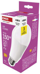 EMOS ZQ5E83, LED izzó Classic A80 / E27 / 20 W (150 W) / 2452 lm / Természetes fehér (ZQ5E83)