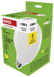 EMOS ZF2D83, LED izzó Filament G125 / E27 / 18 W (150 W) / 2452 lm / Természetes fehér (ZF2D83)