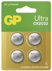EMOS B32324, GP Ultra Lítium gombelem CR2032 4db/bliszter (B32324)