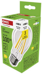 EMOS ZF5D63, LED izzó Filament A60 / E27 / 10, 5 W (100 W) / 1521 lm / Természetes fehér (ZF5D63)