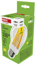 EMOS ZF5D83, LED izzó Filament A70 / E27 / 18 W (150 W) / 2452 lm / Természetes fehér (ZF5D83)