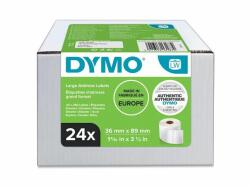 DYMO S0722390 papír címkék 89mm x 36mm, fehér, nagy, 24 x 260 db (S0722390)