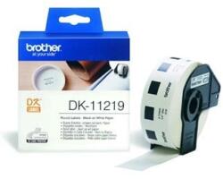 Brother DK-11219, 12mm, papír címkék, kerek (DK11219)
