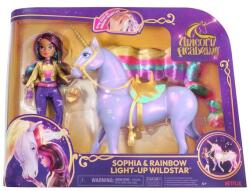 Spin Master Set de joaca Unicorn Academy - Papusa Sophia si Wildstar, Lumina Curcubeu Figurina