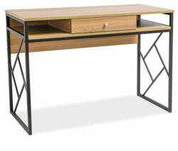 SIGNAL MEBLE Tablo Modern Tölgy Íróasztal Fém Vázzal